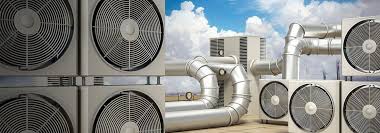 Professional HVAC installation work in progress